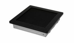 Vierkant luchtrooster 160 x 160 mm zwart