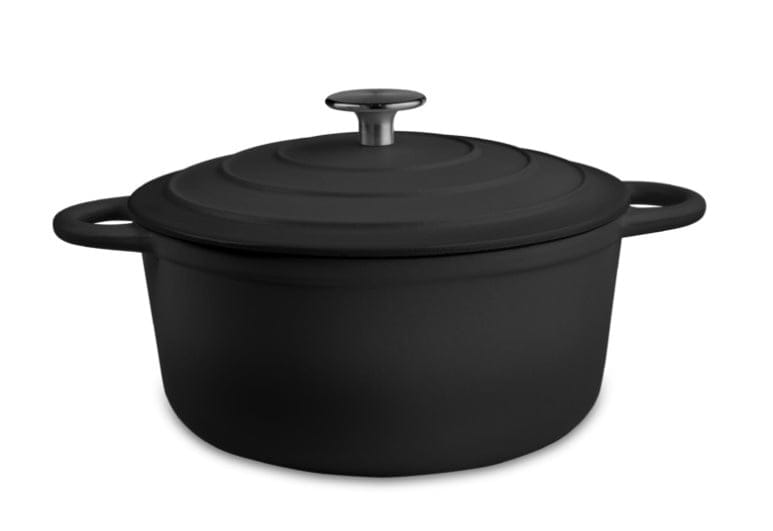 Kookpan satijn zwart  24CM
