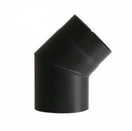 Bocht 45 graden 130/150 mm zwart 2 mm staal
