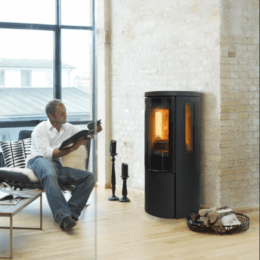Jydepejsen Cozy classic met zijruiten Houtkachel