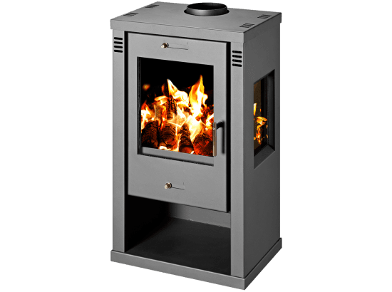 Aanbieding tuin houtkachel Vinz inclusief rookgasafvoer set Zwart - Afbeelding 2